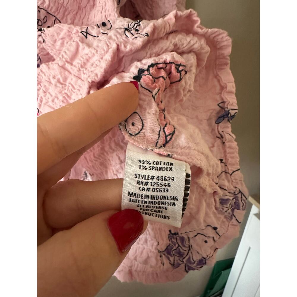 Habitat Clothing Pink Fish Print Gauze Button Up Size XL - Picture 5 of 8